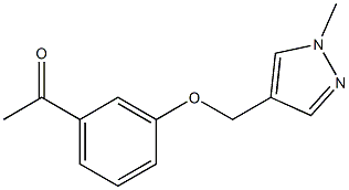 1-{3-[(1-methyl-1H-pyrazol-4-yl)methoxy]phenyl}ethan-1-one Struktur