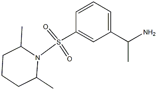 1-{3-[(2,6-dimethylpiperidine-1-)sulfonyl]phenyl}ethan-1-amine Struktur