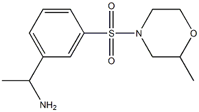 1-{3-[(2-methylmorpholine-4-)sulfonyl]phenyl}ethan-1-amine Struktur