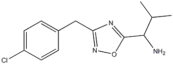 1-{3-[(4-chlorophenyl)methyl]-1,2,4-oxadiazol-5-yl}-2-methylpropan-1-amine Struktur