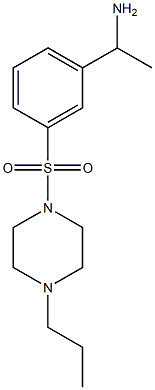 1-{3-[(4-propylpiperazine-1-)sulfonyl]phenyl}ethan-1-amine Struktur