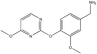 1-{3-methoxy-4-[(4-methoxypyrimidin-2-yl)oxy]phenyl}methanamine Struktur