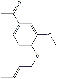 1-{4-[(2E)-but-2-enyloxy]-3-methoxyphenyl}ethanone Struktur