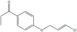 1-{4-[(3-chloroprop-2-en-1-yl)oxy]phenyl}propan-1-one Struktur