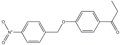 1-{4-[(4-nitrophenyl)methoxy]phenyl}propan-1-one Struktur