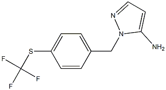 1-{4-[(trifluoromethyl)thio]benzyl}-1H-pyrazol-5-amine Struktur