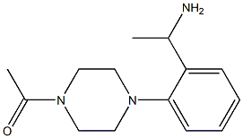 1-{4-[2-(1-aminoethyl)phenyl]piperazin-1-yl}ethan-1-one Struktur