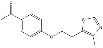 1-{4-[2-(4-methyl-1,3-thiazol-5-yl)ethoxy]phenyl}ethan-1-one Struktur