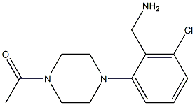 1-{4-[2-(aminomethyl)-3-chlorophenyl]piperazin-1-yl}ethan-1-one Struktur