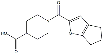 1-{4H,5H,6H-cyclopenta[b]thiophen-2-ylcarbonyl}piperidine-4-carboxylic acid Struktur