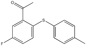 1-{5-fluoro-2-[(4-methylphenyl)sulfanyl]phenyl}ethan-1-one Struktur