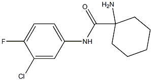 1-amino-N-(3-chloro-4-fluorophenyl)cyclohexane-1-carboxamide Struktur