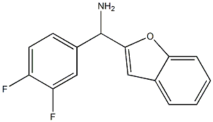 1-benzofuran-2-yl(3,4-difluorophenyl)methanamine Struktur