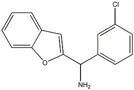 1-benzofuran-2-yl(3-chlorophenyl)methanamine Struktur