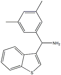 1-benzothiophen-3-yl(3,5-dimethylphenyl)methanamine Struktur