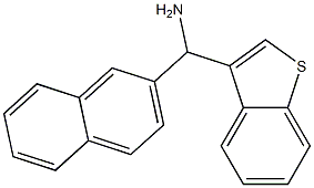 1-benzothiophen-3-yl(naphthalen-2-yl)methanamine Struktur