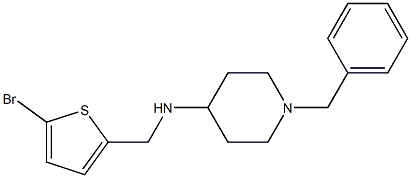 1-benzyl-N-[(5-bromothiophen-2-yl)methyl]piperidin-4-amine Struktur