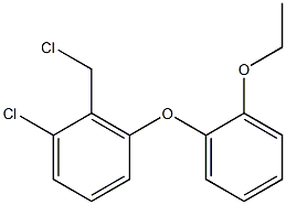 1-chloro-2-(chloromethyl)-3-(2-ethoxyphenoxy)benzene Struktur