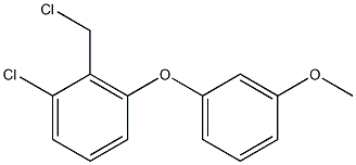 1-chloro-2-(chloromethyl)-3-(3-methoxyphenoxy)benzene Struktur