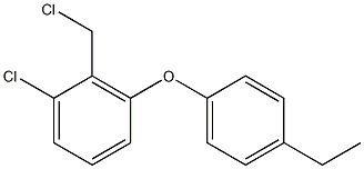 1-chloro-2-(chloromethyl)-3-(4-ethylphenoxy)benzene Struktur