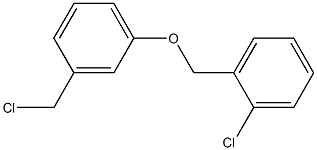 1-chloro-2-[3-(chloromethyl)phenoxymethyl]benzene Struktur