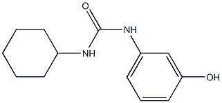 1-cyclohexyl-3-(3-hydroxyphenyl)urea Struktur