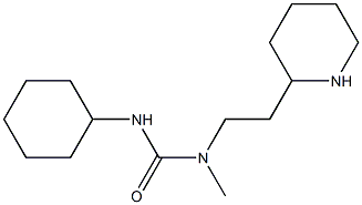 1-cyclohexyl-3-methyl-3-[2-(piperidin-2-yl)ethyl]urea Struktur