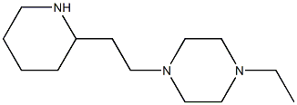 1-ethyl-4-[2-(piperidin-2-yl)ethyl]piperazine Struktur