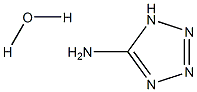 1H-1,2,3,4-tetrazol-5-amine hydrate Struktur