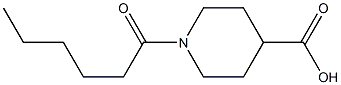 1-hexanoylpiperidine-4-carboxylic acid Struktur