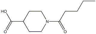 1-pentanoylpiperidine-4-carboxylic acid Struktur