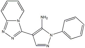 1-phenyl-4-[1,2,4]triazolo[4,3-a]pyridin-3-yl-1H-pyrazol-5-amine Struktur