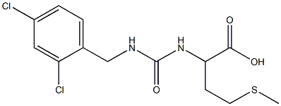 2-({[(2,4-dichlorophenyl)methyl]carbamoyl}amino)-4-(methylsulfanyl)butanoic acid Struktur