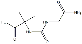 2-({[(2-amino-2-oxoethyl)amino]carbonyl}amino)-2-methylpropanoic acid Struktur