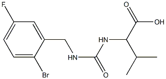 2-({[(2-bromo-5-fluorophenyl)methyl]carbamoyl}amino)-3-methylbutanoic acid Struktur