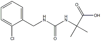 2-({[(2-chlorophenyl)methyl]carbamoyl}amino)-2-methylpropanoic acid Struktur