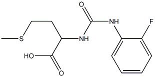 2-({[(2-fluorophenyl)amino]carbonyl}amino)-4-(methylthio)butanoic acid Struktur