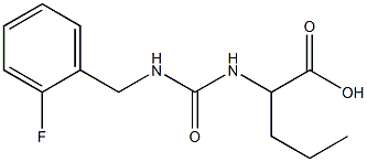 2-({[(2-fluorophenyl)methyl]carbamoyl}amino)pentanoic acid Struktur