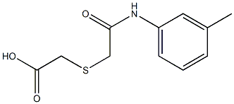 2-({[(3-methylphenyl)carbamoyl]methyl}sulfanyl)acetic acid Struktur