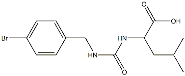 2-({[(4-bromophenyl)methyl]carbamoyl}amino)-4-methylpentanoic acid Struktur