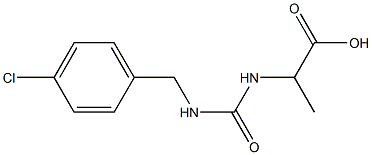 2-({[(4-chlorophenyl)methyl]carbamoyl}amino)propanoic acid Struktur