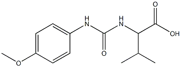 2-({[(4-methoxyphenyl)amino]carbonyl}amino)-3-methylbutanoic acid Struktur