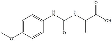 2-({[(4-methoxyphenyl)amino]carbonyl}amino)propanoic acid Struktur