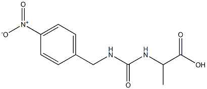 2-({[(4-nitrophenyl)methyl]carbamoyl}amino)propanoic acid Struktur