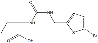 2-({[(5-bromothiophen-2-yl)methyl]carbamoyl}amino)-2-methylbutanoic acid Struktur