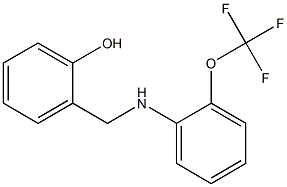 2-({[2-(trifluoromethoxy)phenyl]amino}methyl)phenol Struktur