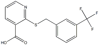 2-({[3-(trifluoromethyl)phenyl]methyl}sulfanyl)pyridine-3-carboxylic acid Struktur