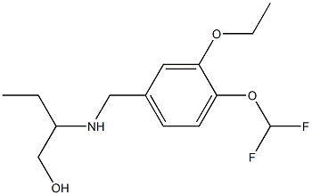 2-({[4-(difluoromethoxy)-3-ethoxyphenyl]methyl}amino)butan-1-ol Struktur