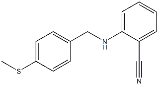 2-({[4-(methylsulfanyl)phenyl]methyl}amino)benzonitrile Struktur