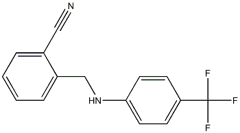 2-({[4-(trifluoromethyl)phenyl]amino}methyl)benzonitrile Struktur